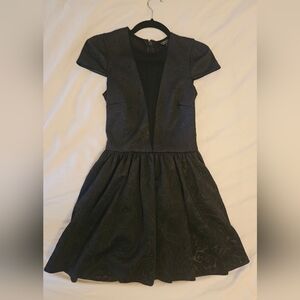 Topshop Black Textured Dress